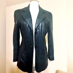 Luis Alvear 100% genuine black leather jacket